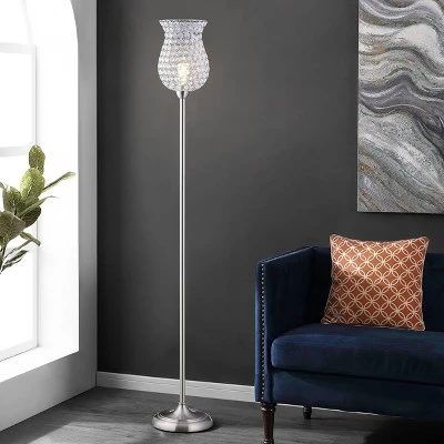 Ricky Iron Floor Lamp (Includes LED Light Bulb) Brushed Nickel - Safavieh 3 Ricky Iron Floor Lamp (Includes LED Light Bulb) Brushed Nickel - Safavieh - Image 3