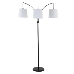 72.5" 3-Light Sylva Mid-Century Modern Head-Adjustable Iron LED Arc Floor Lamp Black (Includes LED Light Bulb) - JONATHAN Y -Adesso Shop GUEST fe3f00d8 523a 4d84 96e5 ae8ede470201
