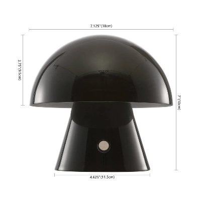 7" Porcini Contemporary Bohemian Rechargeable/Cordless Iron Integrated LED Mushroom Table Lamp - JONATHAN YFeb 2 7" Porcini Contemporary Bohemian Rechargeable/Cordless Iron Integrated LED Mushroom Table Lamp - JONATHAN YFeb - Image 2